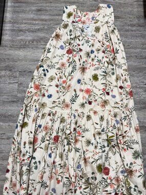 Mi Golondrina Cream Floral Maxi Dress